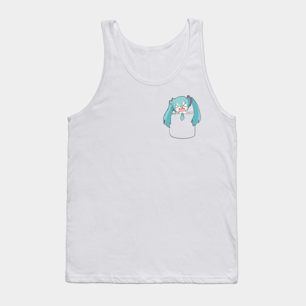 Pocket MIKU! Tank Top by Jarred93